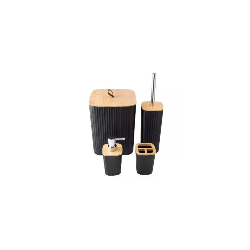 Kit Para Banheiro 04 pcs Preto