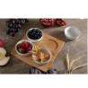 Petisqueira de Bambu e Ceramica 04 pcs