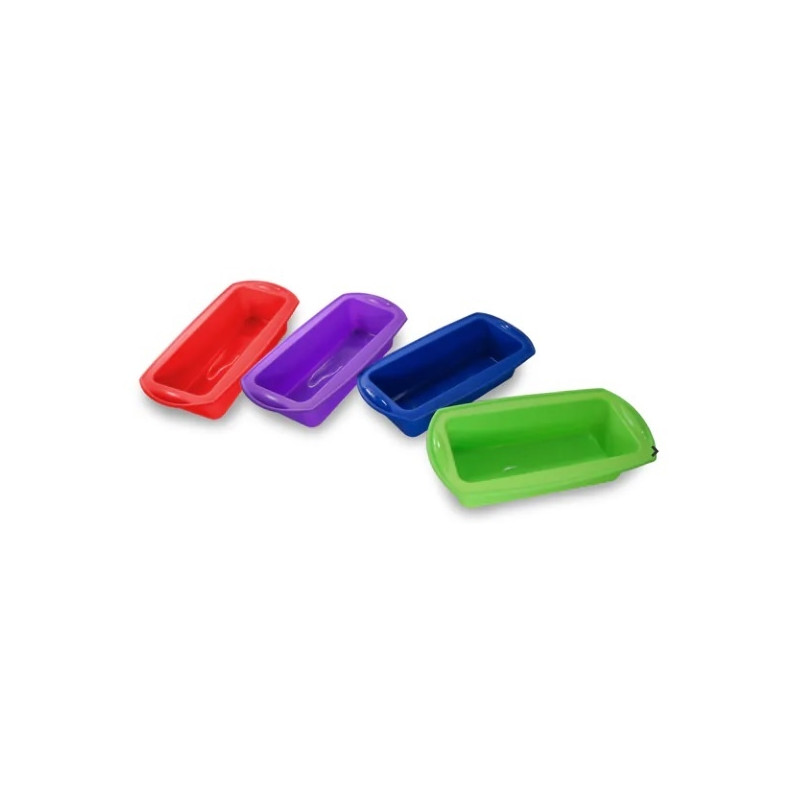 Forma de Gelo Quadrada em Silicone 06 Cavidades Vermelha