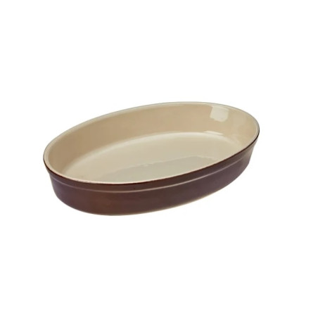 Travessa Oval Marrom 25 CM