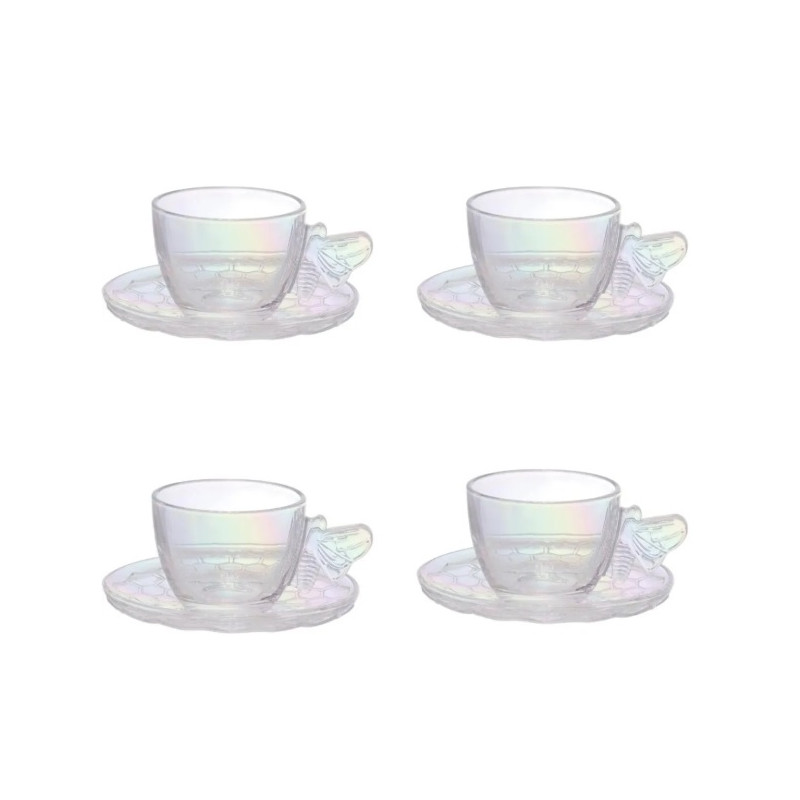Jogo De Xicara P/ Chá Rainbow 4 Pcs 200 ML