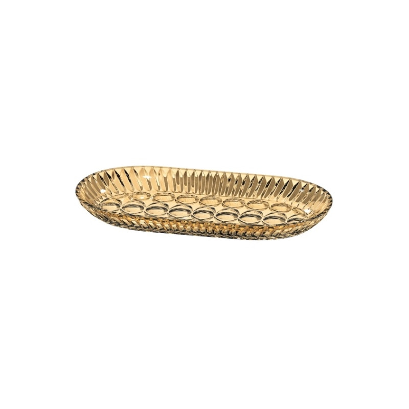 Travessa De Vidro Oval Angelica Ambar