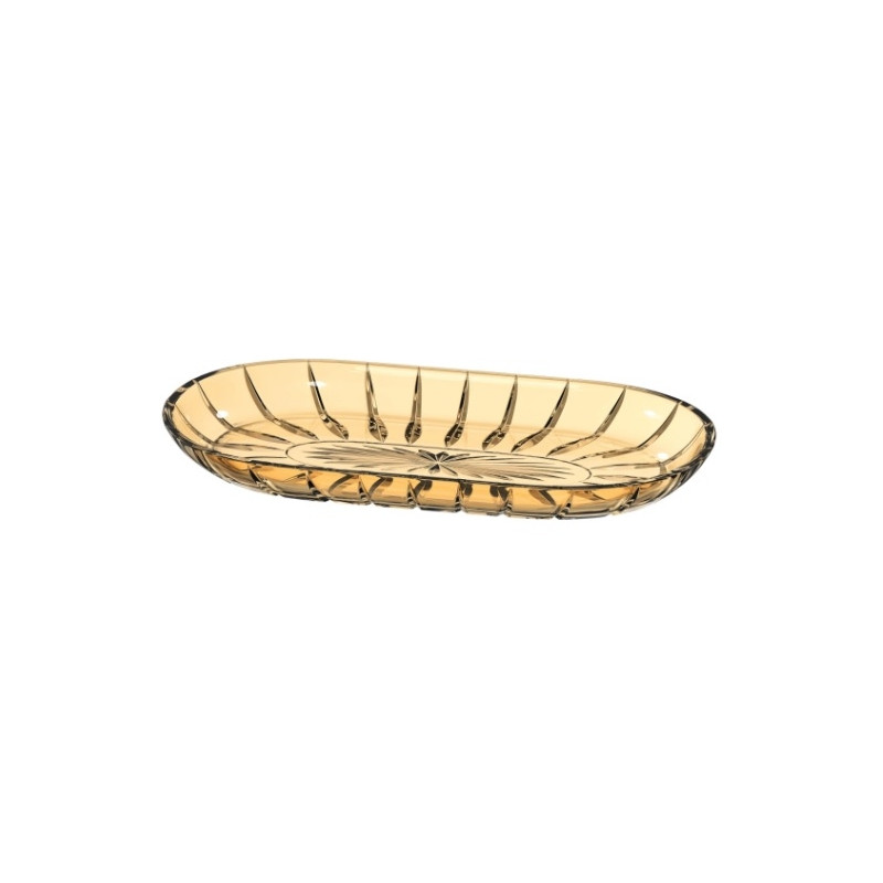 Travessa De Vidro Oval Dubois Ambar