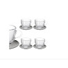 Jogo de Xícara Cafe Tiffany 85 ML 4 PCS