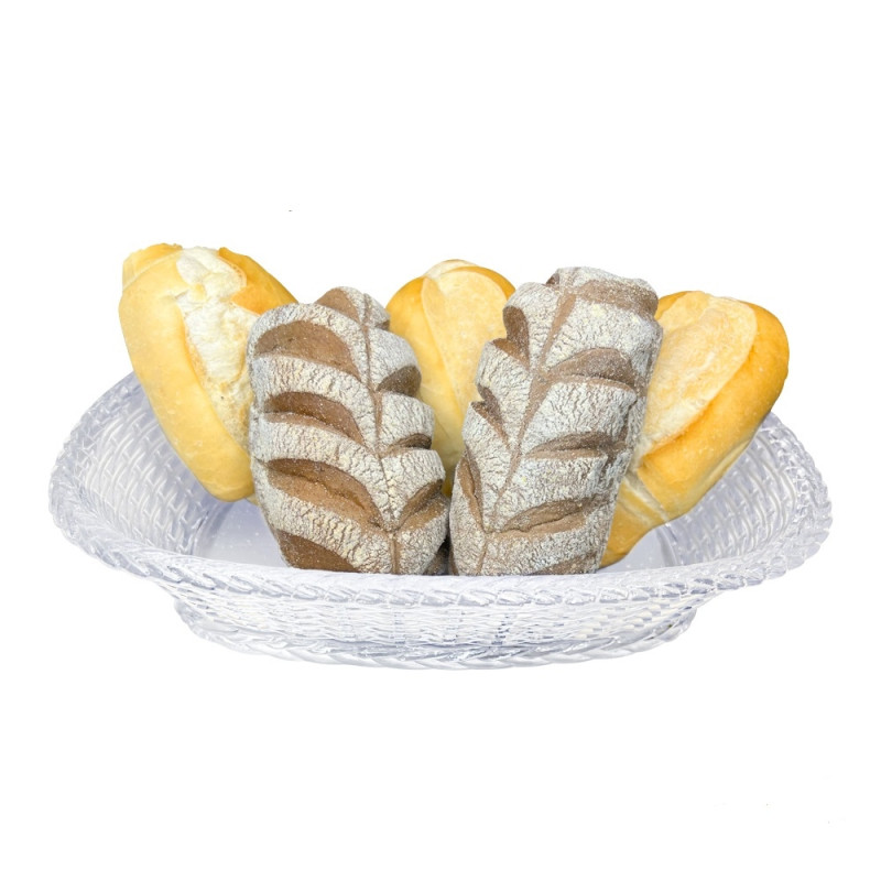 Porta Pão Oval Cristal