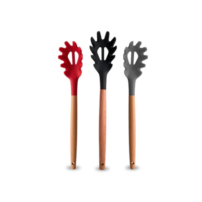 Pegador De Massa Silicone Cabo Madeira 31.5 CM