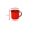 Kit Com 3 Caneca Esmaltada 80 ML