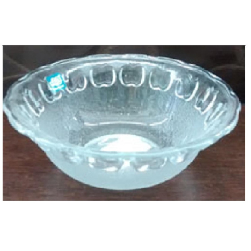 Saladeira De Vidro Borda Maça GD 17X7 CM