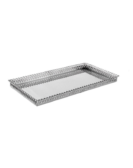 Bandeja retangular com grade - 40 X 20 cm