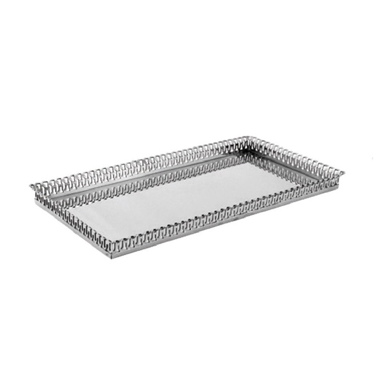 Bandeja retangular com grade - 40 X 15 cm