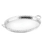 Bandeja oval com grade lisa alta - 50 X 40 cm