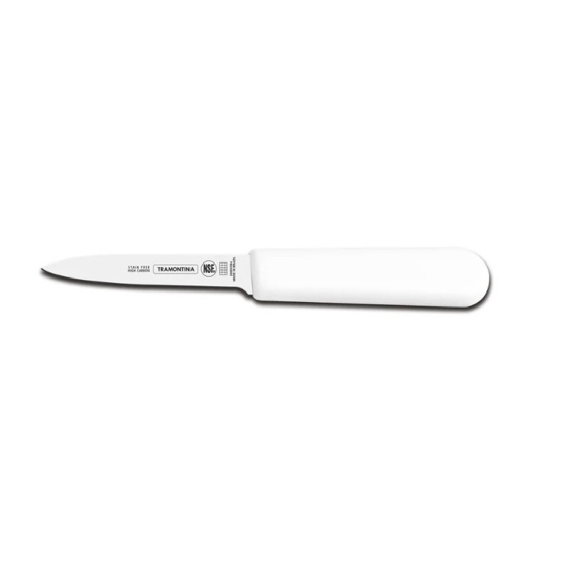 Faca legumes inox 4 pol cabo branco - Loja Apolo