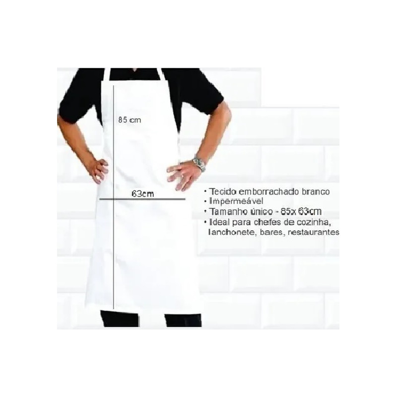Avental emborrachado 85 X 63 cm - Loja Apolo