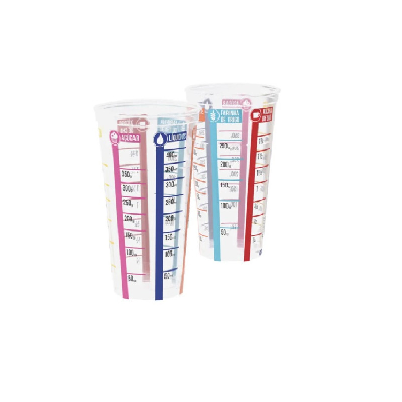 Copo medidor decorado plástico 500ml - Loja Apolo