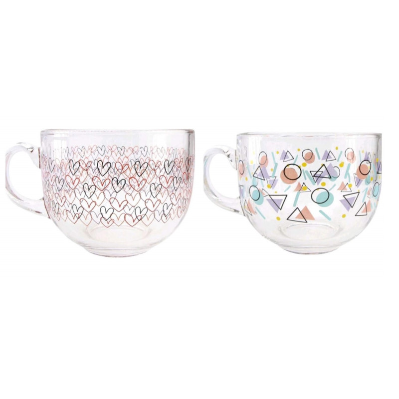 Caneca de vidro 450 ml - Loja Apolo
